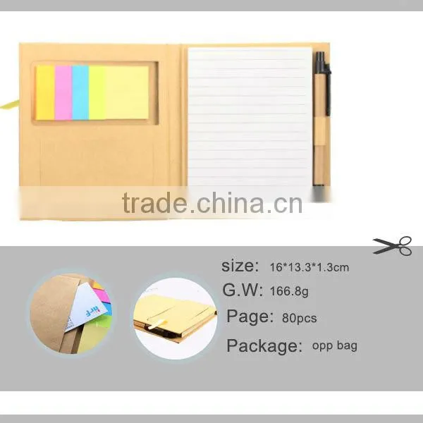 A4/A5/A6/B6/A7 spiral kraft note book lined with elestic band