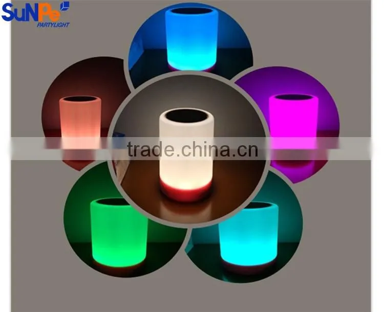 LED rechargable camping lantern with bluetooth speaker color changing and touch sensor mini music lamp