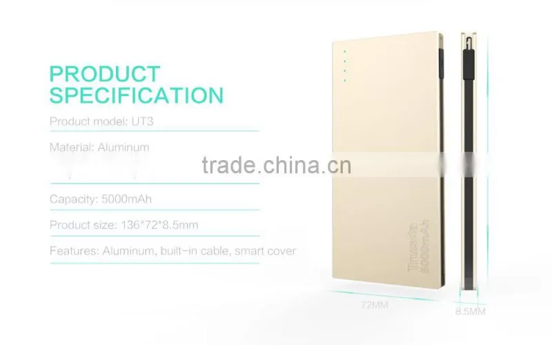 polymer ultra thin 5000mAh power bank for sumsung note7
