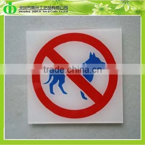 DDB-0052 Trade Assurance Shenzhen Factory SGS Wholesale Acrylic No Dog Sign With Tape