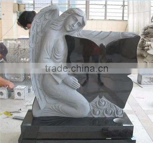 Shanxi Black Headsone With Angelas Or Customized Shaped