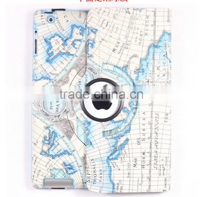for ipad leather case custom Christmas printed design tablet cover case