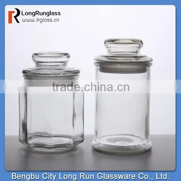 LongRun 12.5oz new design handmade houseware recycled glass jar wholesale price
