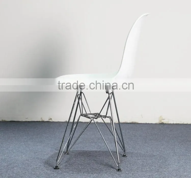 Designer Plastic Dining Side Rod Eiffel Base Chair