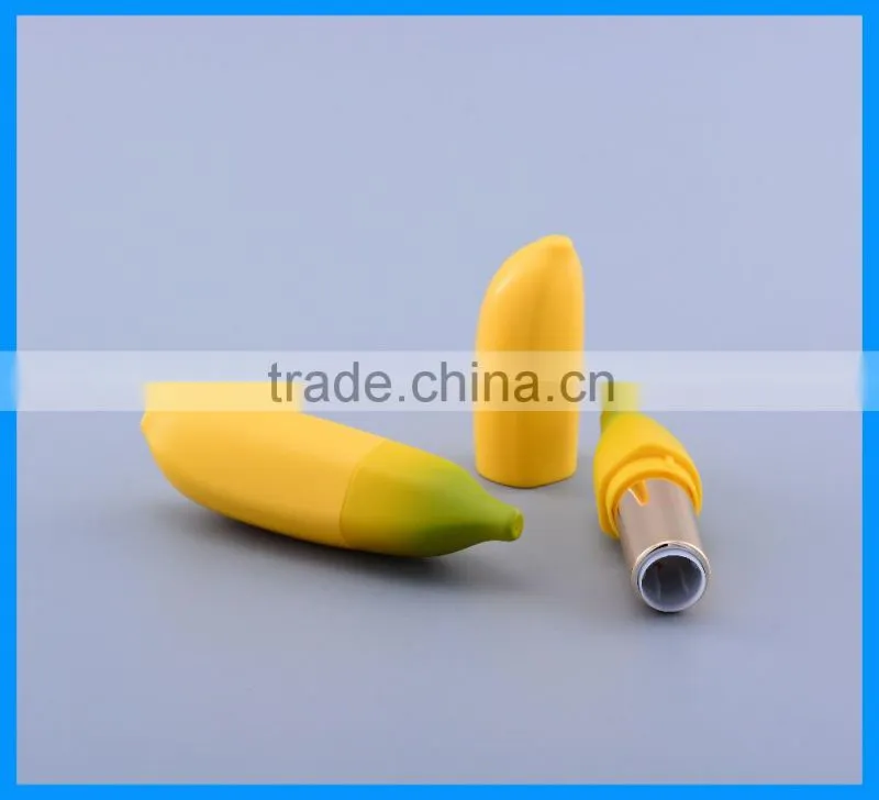 Novel banana shape Cosmetics Package Empty Lipstick container