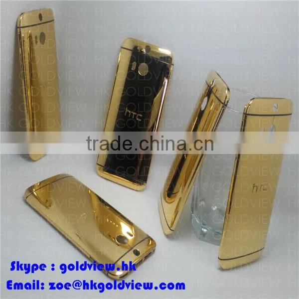 24k 24kt 24ct gold sticker for htc one m8 ,for htc gold back cover