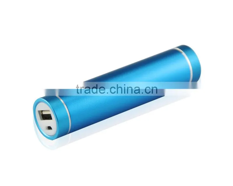 Portable tube cylinder shape mini power bank 2600mah