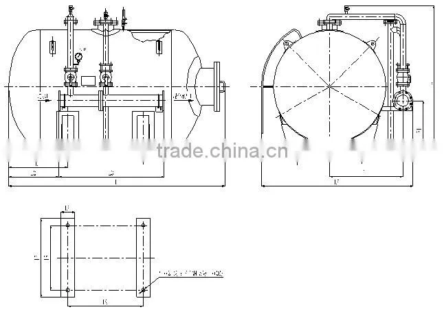 Foam extinguishing system fire foam bladder tank