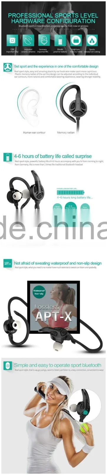 Wholesale Sport Bluetooth Headset S502 Stereo phone headphones Headset Plus Wireless Headset Earphone