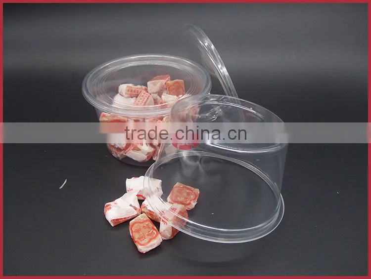 PET Products Disposable Plastic Food Container for Chocolate and Candy,transparent 500ml
