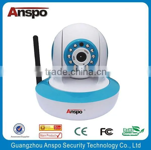 Home security rotation360 degree,P2P wireless cctv camera system with Audio-In Micro speaker wifi security camera