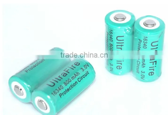 Rechargeable Ultrafire 16340 800mAh 3.0V Protection Circuit Battery