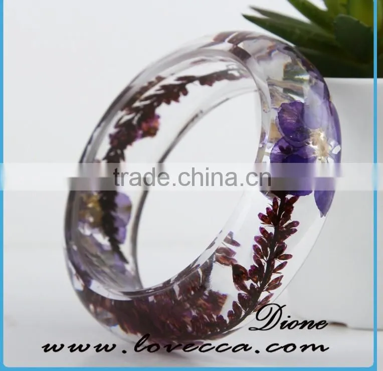 2016 Fashion New Design Wholesale Alibaba Customized Clear Resin Bangle
