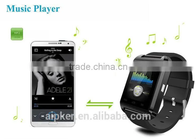 polish hebrew language U8 bluetooth smart watch with ce RoHS