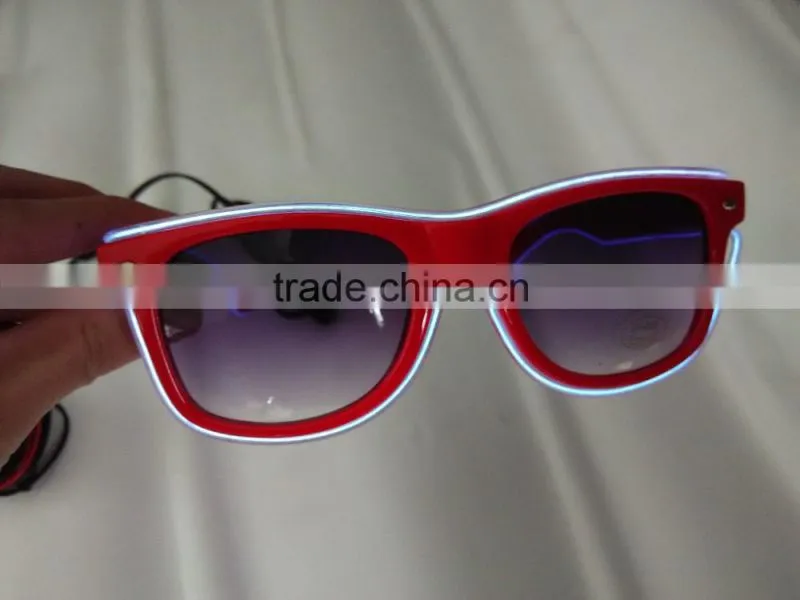 2016 colorful glowing EL wire glasses manufacturer for party