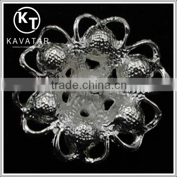 Good quality NK017 metal flower lead free metal shank rhinestone buttons