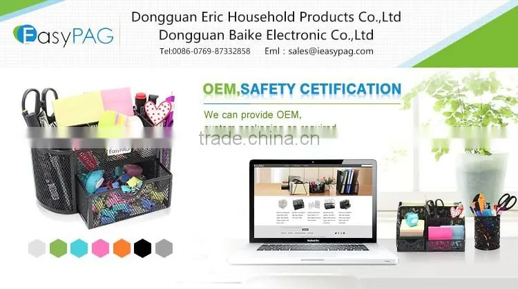 EasyPAG 4 in 1 Mesh Desk Organizer , 1 Document Letter Tray 1 Pencil Holder 1 Stick Note Holder 1 File Stacking Sorter , Sliver