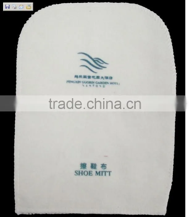 Hotsale hotel shoe polish mitt