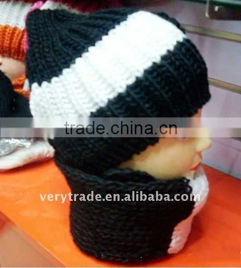 1x Braided Women Winter Warm Beanie Devil Horns Cat Ear Crochet Knit Ski Cap Hat