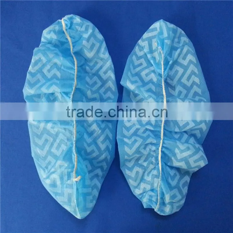 Disposable PE/CPE/PP+PE/PP/SMS/ shoe cover 15*41cm with machine made or hand made