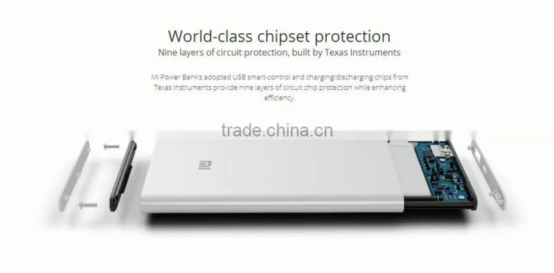 Super Slim 9.9mm Xiaomi Power Bank 5000mAh original, Portable Mobile Baterry Smart Powerbank 5000mAh Charger, Red and Silver