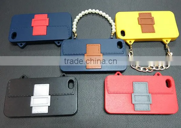 Silicone Cliche Case for iPhone 5 Decorated with Metal Studs