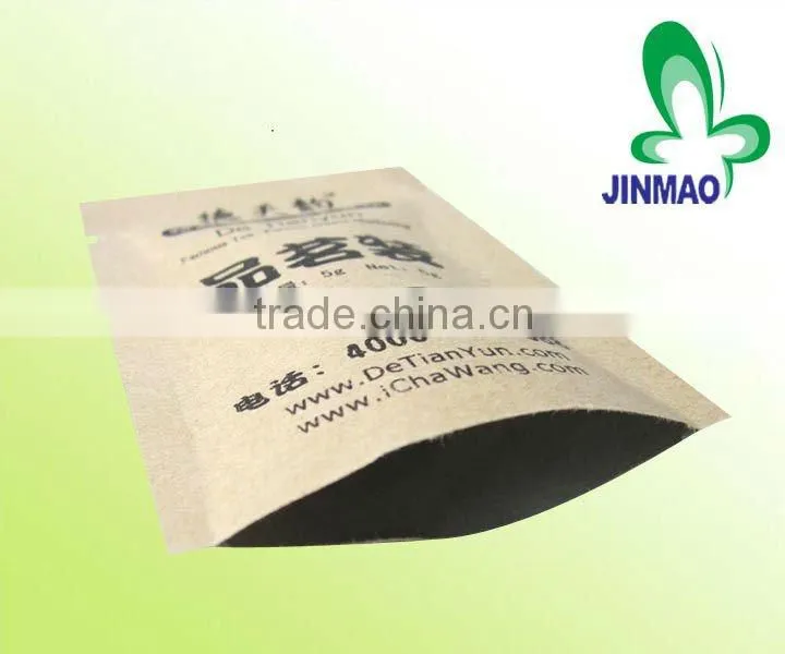 High quality resealable plastic zipper bag/Concise kraft paper bag/printed resealable food grade plastic bags