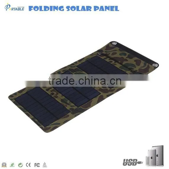 Waterproof 5W folding solar panel charger for hiking