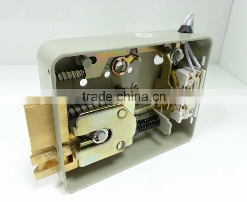 Electric control latch lock with double cylinder door lock for building,rent room