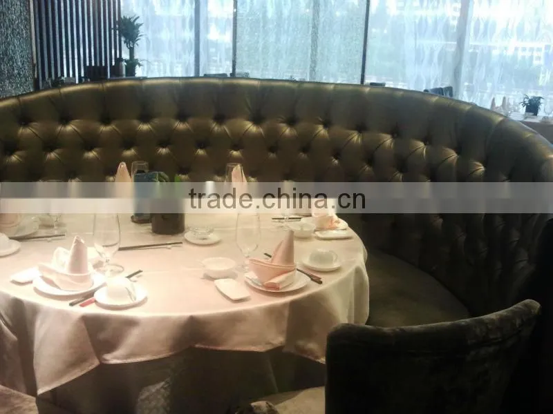 restaurant round corner sofa booth