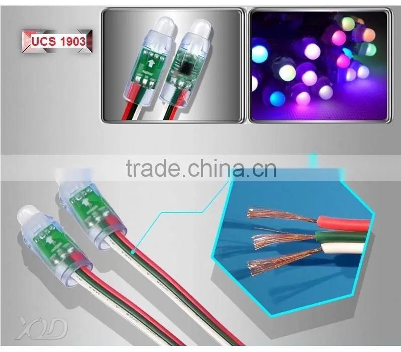 shen zhen factory wholesale 12mm led pixel light full color DC5V 0.3W