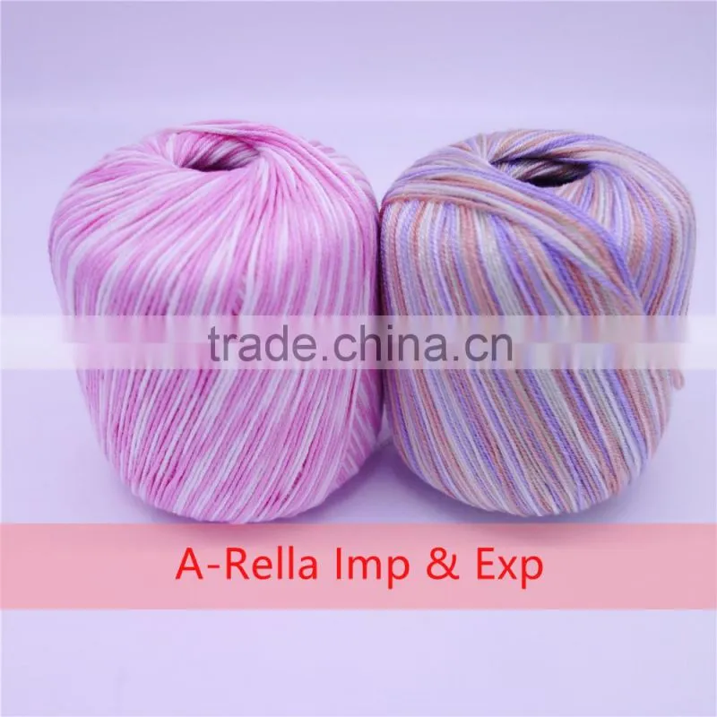 50%cotton +50% acrylic yarn blend yarn dyed 50g/ball knitting yarnyarn for knitting by hand