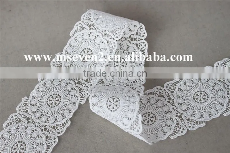 good price 100% polyester guipure lace trim liturgical lace trim bridal lace trim