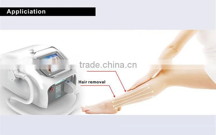 Portable 808nm diode laser permanent hair removal/epilation/depilation machine