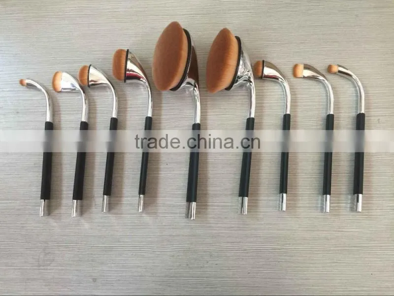 World best selling products 9 Pieces Soft Oval Toothbrush Makeup Brush sets free samples