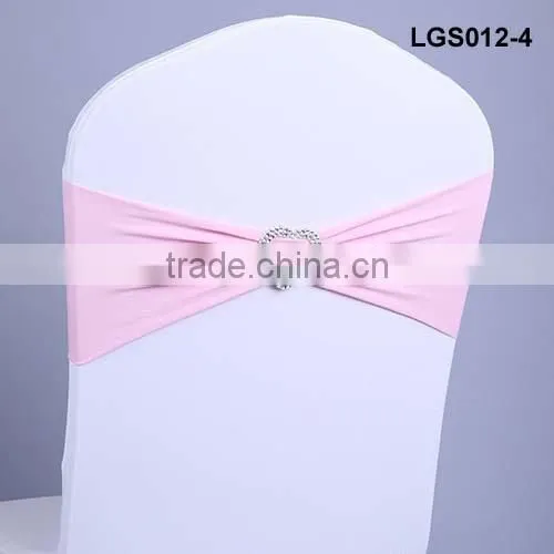wholesale light purple spandex chair cover chair band with buckle
