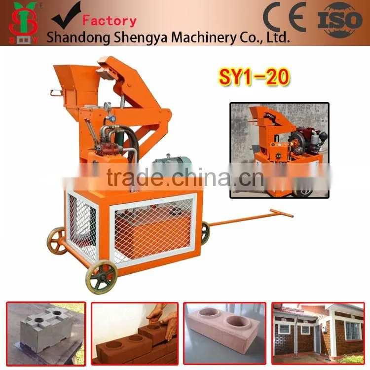 Hot-selling product in Nigeria small scale manual clay brick making machine,interlocking brick machine