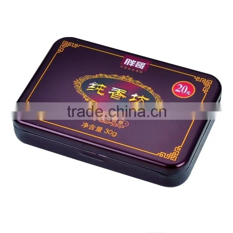 betel nut packaging rectangular tin box