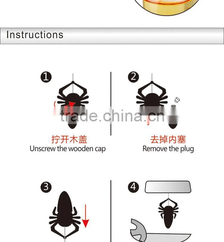 Spider shape zinc alloy material hanging car air freshener