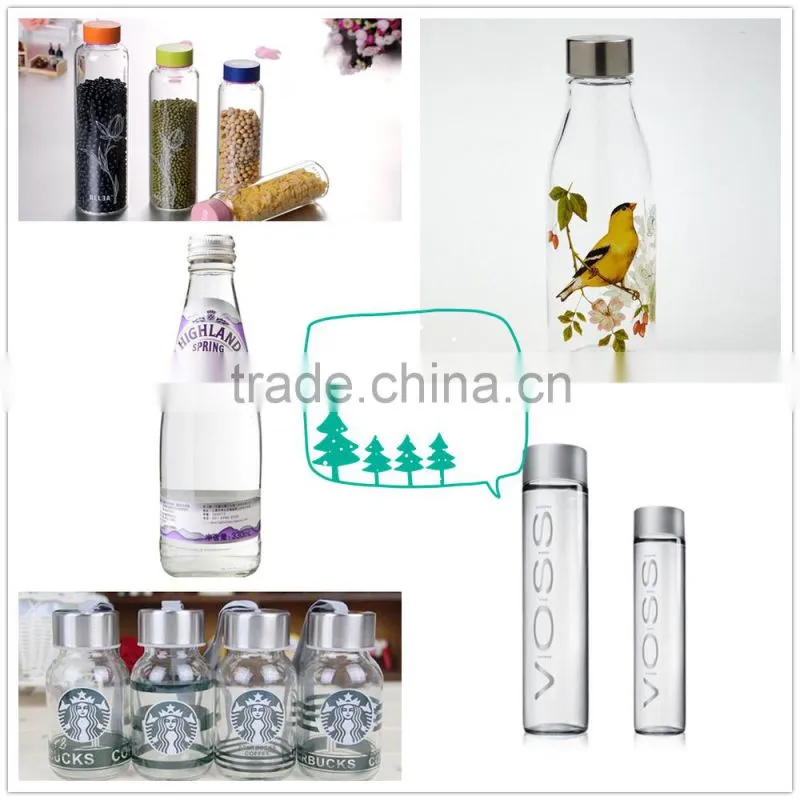 1L Clear Glass Bottle With Swing Top