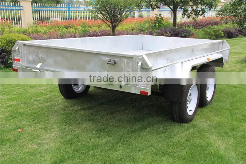 Hot Dipped Galvanized Tandem Trailer Double Axle Farm Trailer