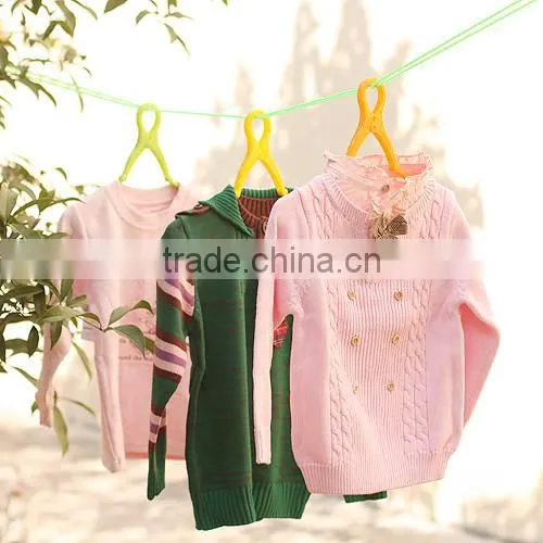 6pcs windproof Portable Folding Plastic Clothing Coat Hanger Travel Foldable Hanger