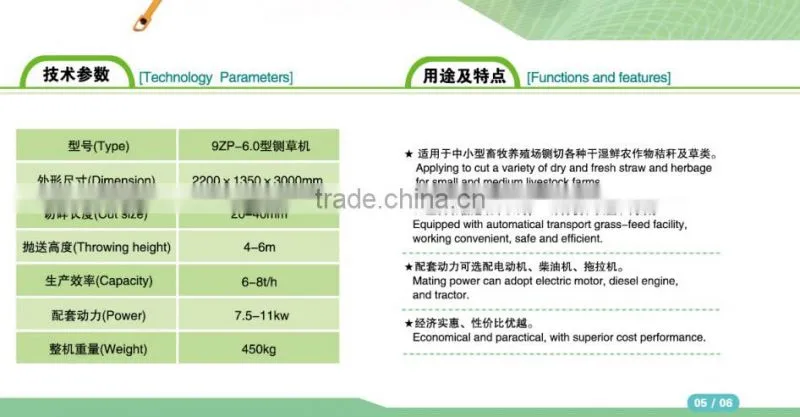 chaff cutter 6-8t/h