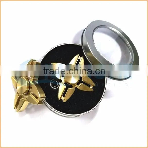 Best promotion gifts metal spiral spinner Aluminum four finger gyro