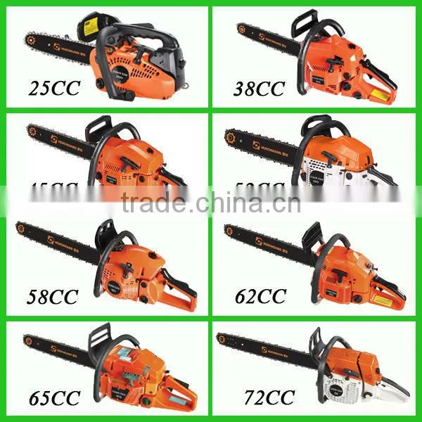 garden machine gasoline chain saw for tree cutting machine