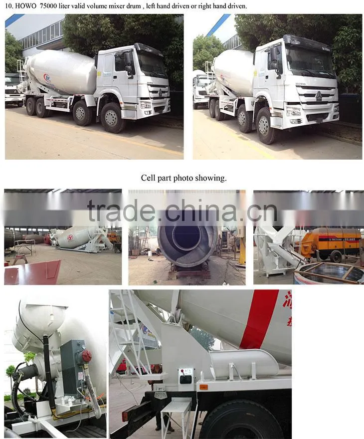 Howo 8 cbm cement mixer truck, concrete mixer truck, concrete truck drum mixer