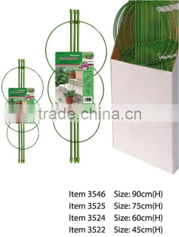 Green Plastic Coated Plant Stake/plastic plant stake/garden pot flower stake
