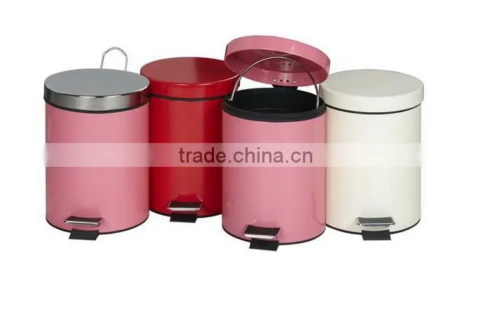 Colored Pedal Stainless Steel Garbage Can