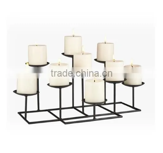 Iron heart black wedding candelabra