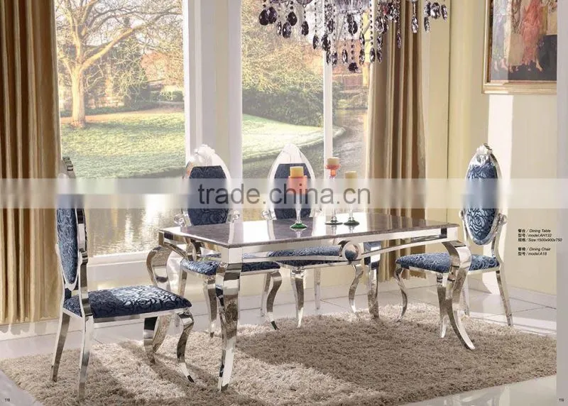 2015 stainless steel high quality console table with marble top N2132-3